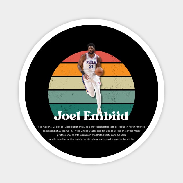 Joel Embiid Vintage V1 Magnet by Gojes Art